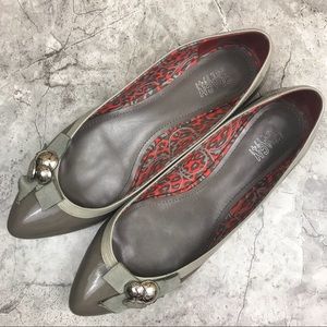 Coach {grey/melon} pointed toe flats
